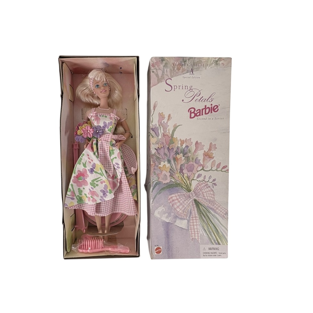 Mattel Spring Petals Barbie Kids 11.5in Pink Excellent 1996 Avon Special Edition